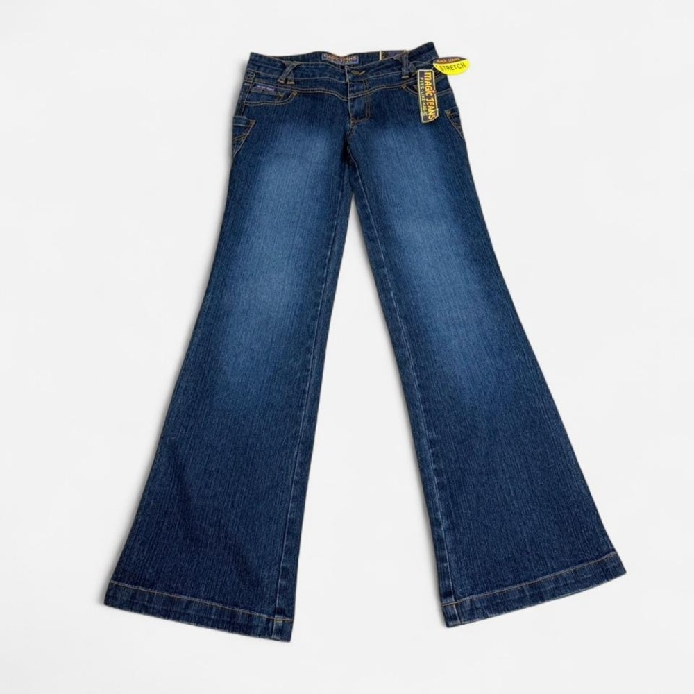 Deadstock NWT Vintage y2k Magic Jeans low rise flared retro grunge rave jeans